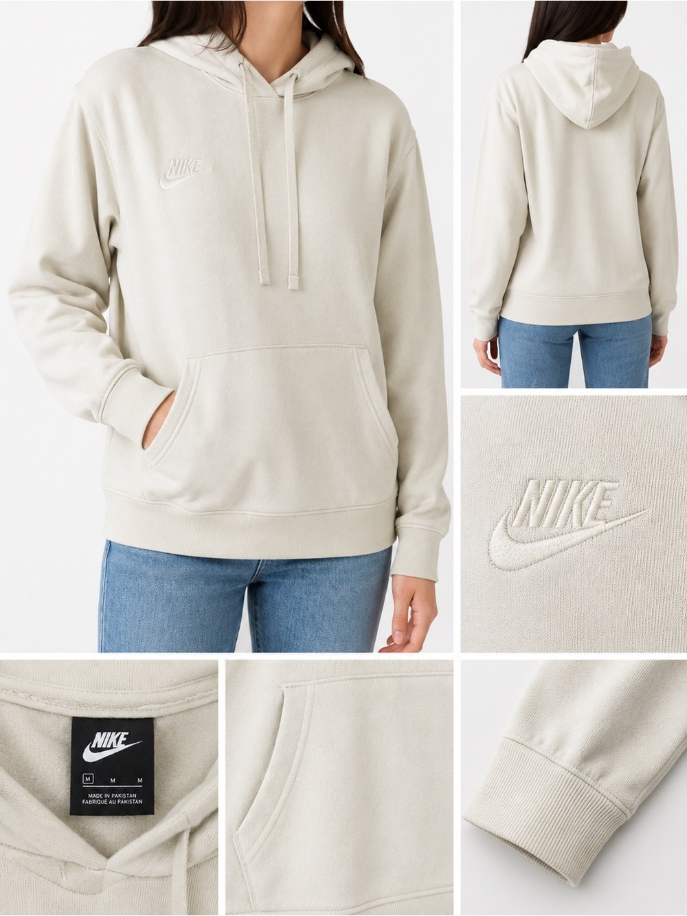 Nike Women's Cream/Off-White Hoodie Pullover